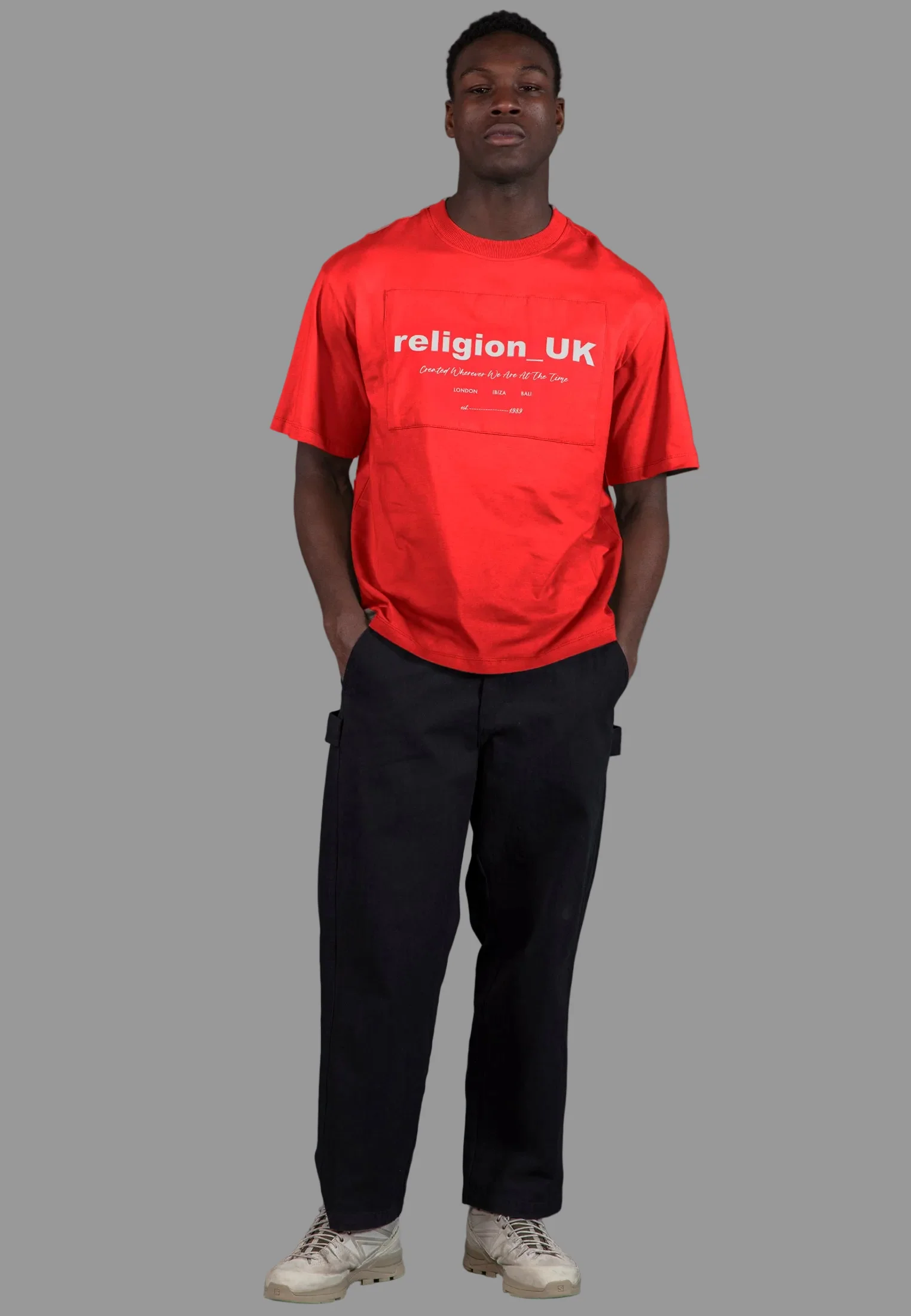 RELIGION UK T-SHIRT BRIGHT RED - Image 3
