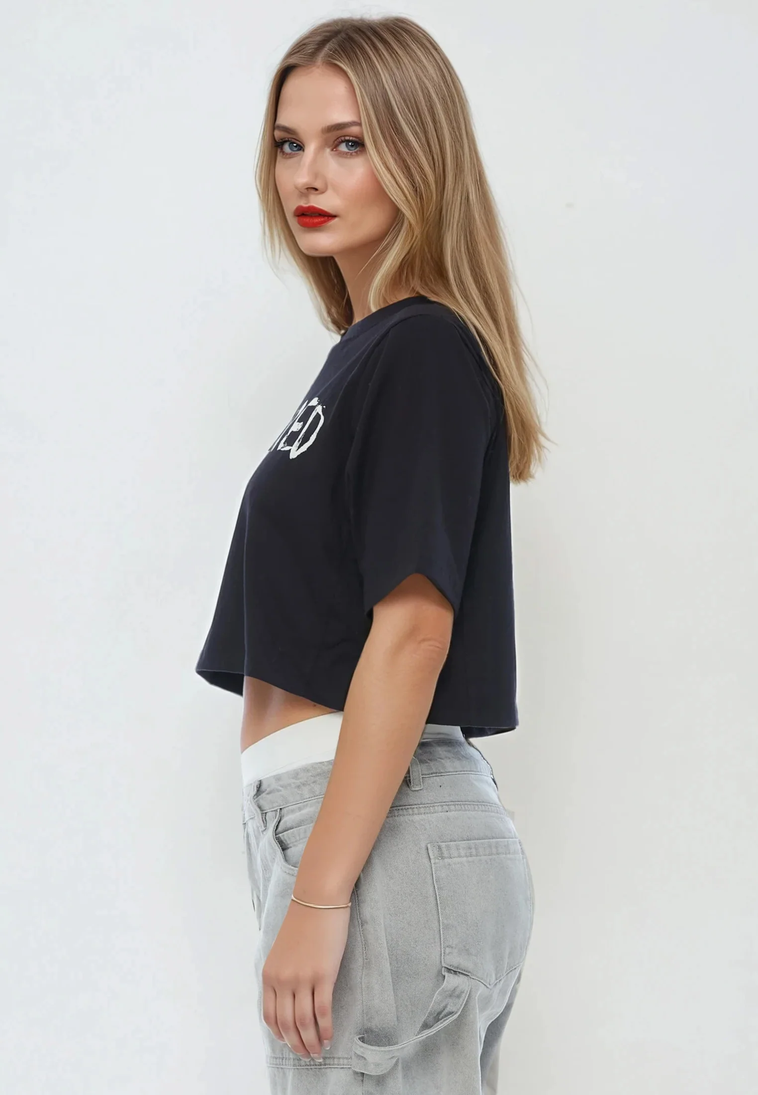 UNEMPLOYED CROP TOP BLACK - Image 8