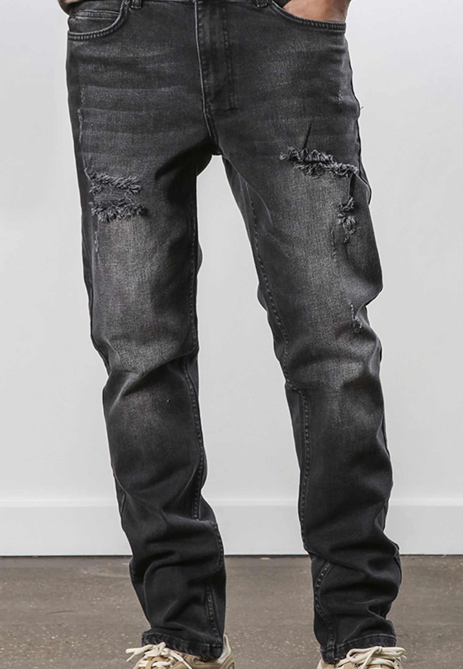 VICIOUS JEANS RIPPER BLACK - Image 6