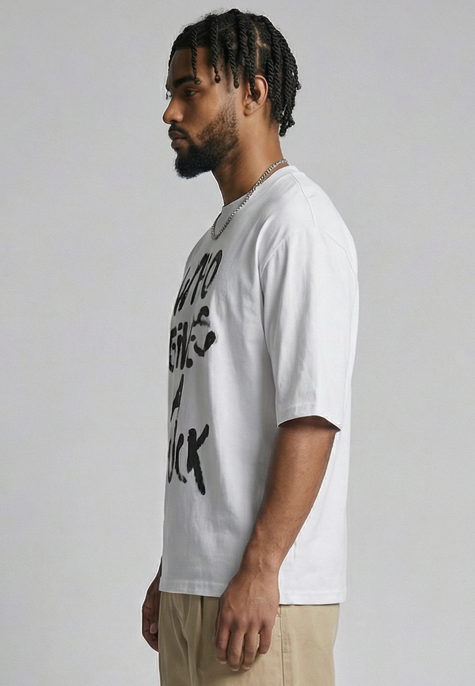 WHO GIVES A FUCK OVERSIZED T-SHIRT WHITE - Image 5