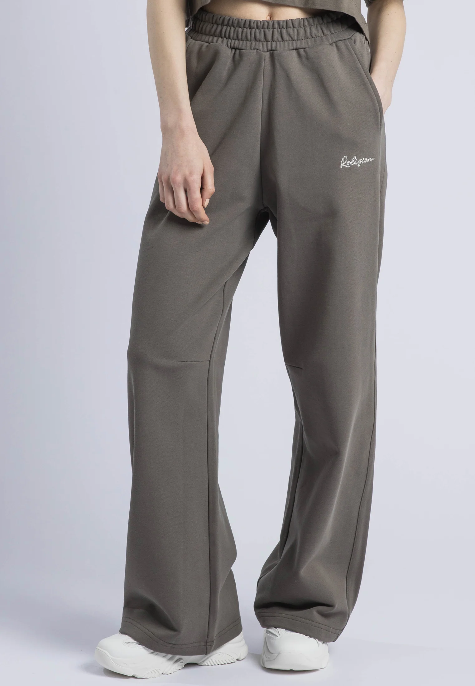 EMBROIDERY RELAXED SWEATPANTS BRINDLE - Image 3