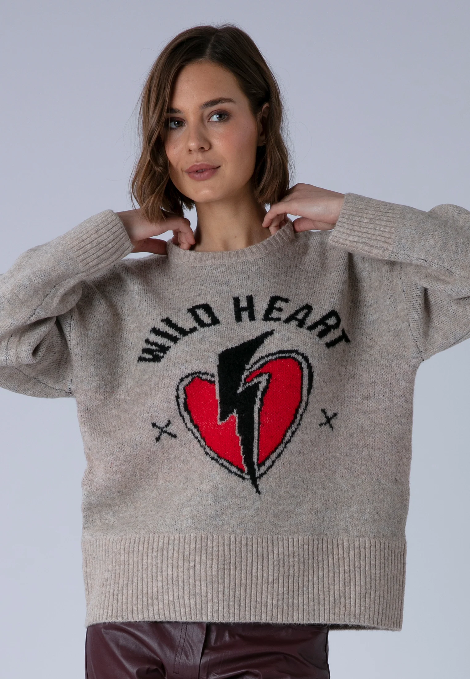 WILD HEART JUMPER BEIGE - Image 3