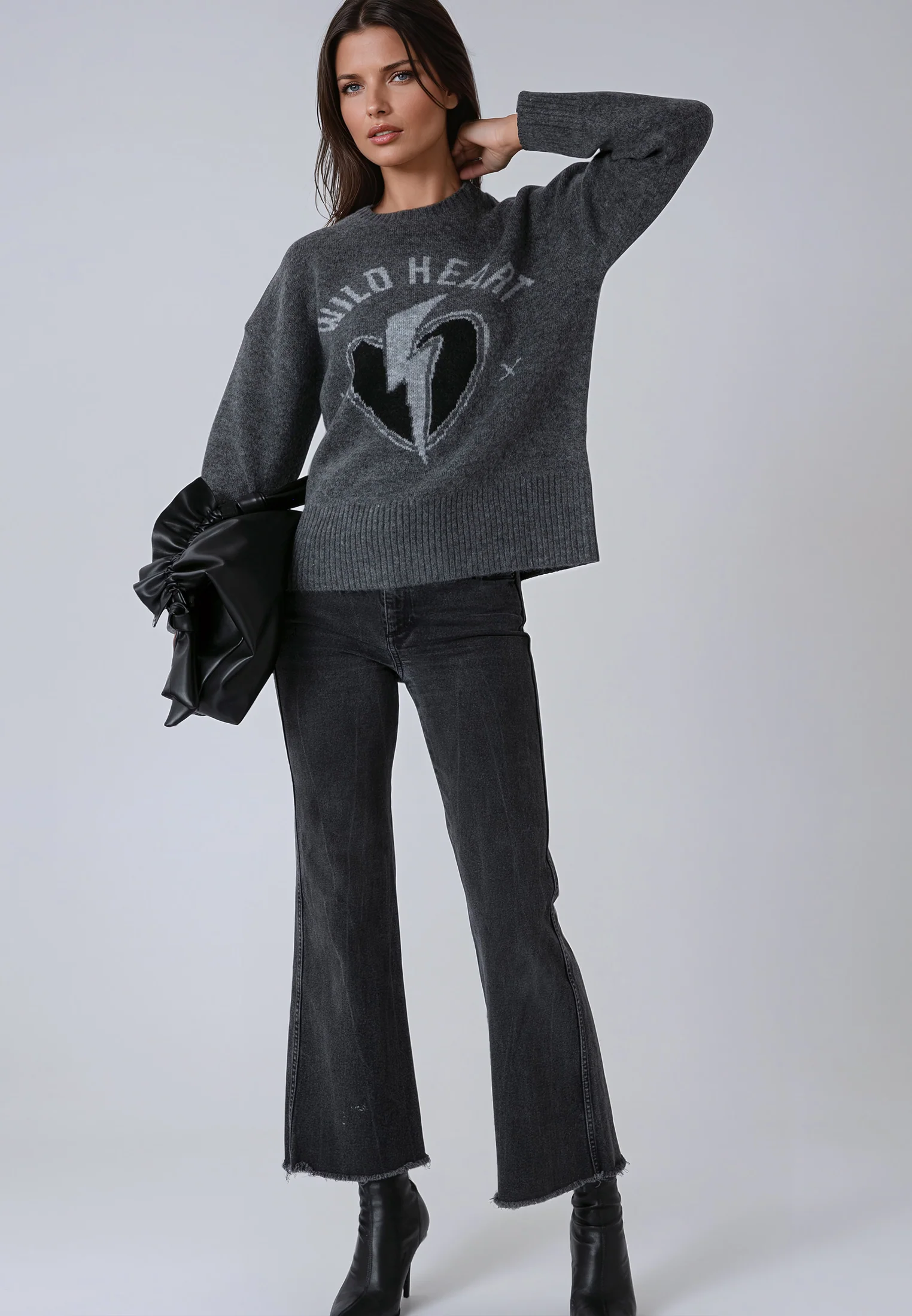 WILD HEART JUMPER CHARCOAL - Image 4