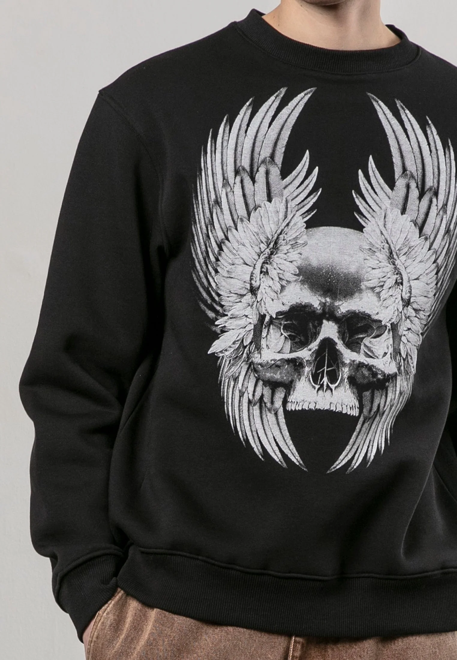 WINGS SKULL SWEAT BLACK - Image 5