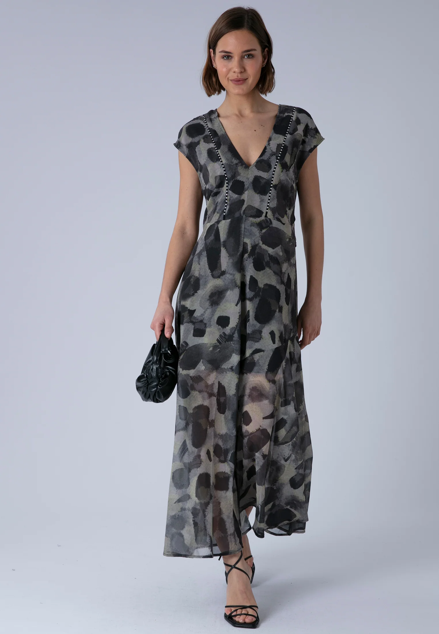 LILIAN MAXI DRESS TERRAZZO YELLOW - Image 3
