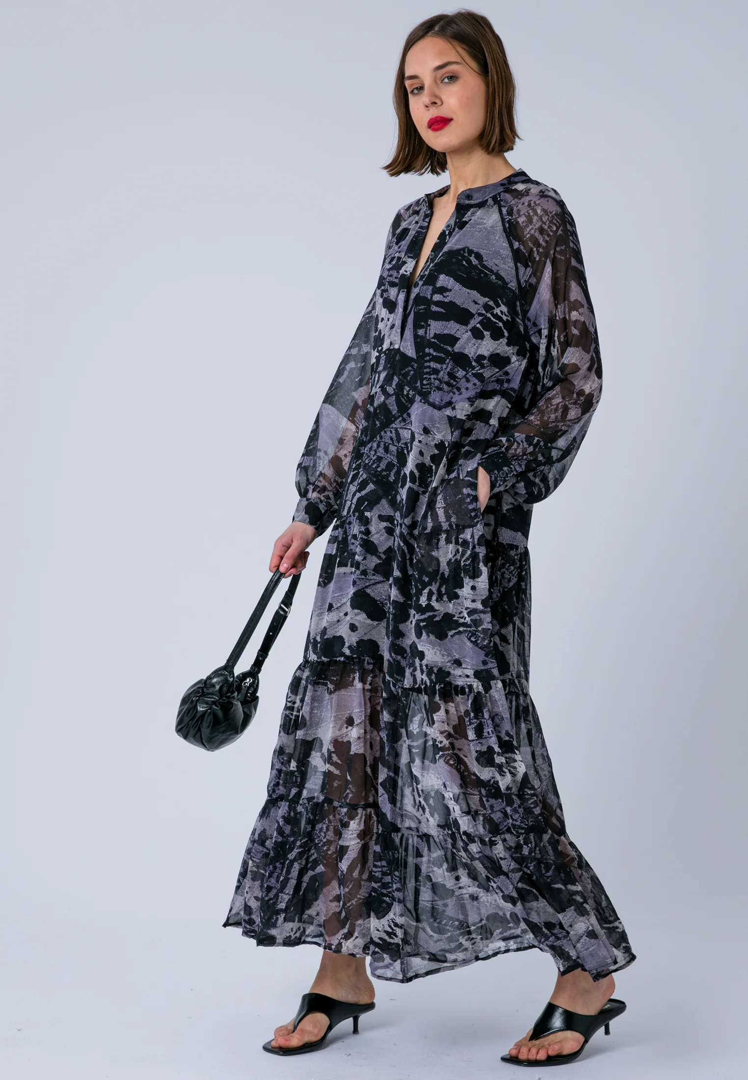 ZOE MAXI DRESS WINGS TAUPE - Image 2
