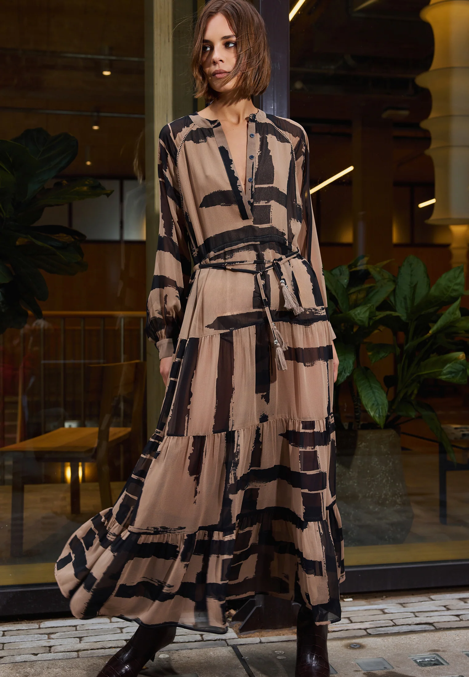 ZOE MAXI DRESS SELVAGE COCO - Image 2