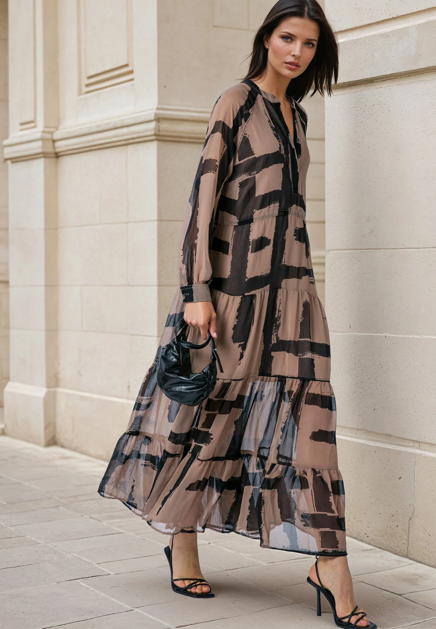 ZOE MAXI DRESS SELVAGE COCO - Image 4